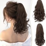 Miss Lirenn? Ponytail Extension Claw Clip in Ponytail Hair Extensions Synthetic Claw Curly Ponytail Extension for Women 16 to 18 inch Curly Wave Claw Clip Ponytail Hairpiece, Brown Color - Fast Shipping to USA & Canada