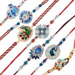 Mahi Combo of 7 Beautiful Rakhi for Adorable Brother (PARCSO1105439PR) - Fast Shipping to USA & Canada
