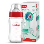 LuvLap Wide Neck Glass Feeding Bottle 150ml - Fast Shipping to USA & Canada