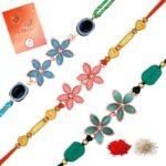Mahi Combo of Beautiful Rakhi with Crystals for Brother, Bhai, Bro (PARCO1105705PR) - Fast Shipping to USA & Canada