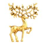 Mahi Traditional Gold Plated Deer Shirt Stud/Brooch Lapel Pin for Men and Women BP1101008G - Fast Shipping to USA & Canada