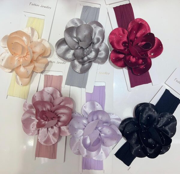 Fashion Alley Headbands Elastic Floral Hair Band, Bows Wrap Headband for Baby Girls, Infants and Newborns - Multicolor (Pack Of 6, Flower-2) - Fast Shipping to USA & Canada