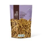 Pure & Sure Organic Kara Sev 100gm (Pack of 1) | Delicious Crunchy Namkeen & Snacks | Ready to Eat Tea Time Snacks, Cholesterol Free, No Trans Fats, No Preservatives - Fast Shipping to USA & Canada