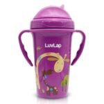 LuvLap Tiny Giffy Sippy Cup 300ml, Purple - Fast Shipping to USA & Canada