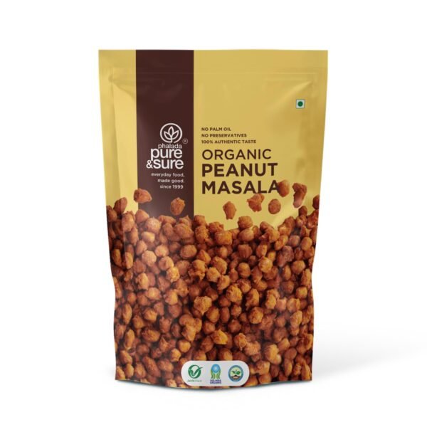 Pure & Sure Organic Masala Peanuts 150gm | Ready to Eat Crunchy Healthy Snacks | Rich in Protein | Perfect for Perfect for Snacking and Cooking | No Preservatives - Fast Shipping to USA & Canada