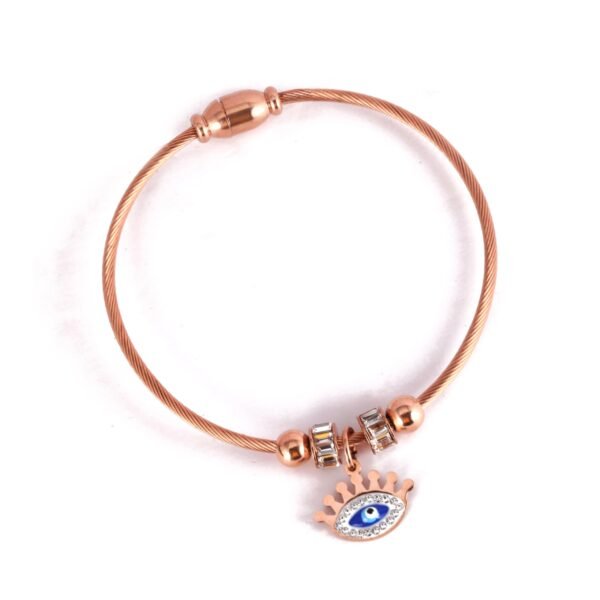MEENAZ evil eye bracelet for woman | Evil Eye Bangles for women Stylish | Anti Tarnish Bracelet for girls | Rose gold Kada for Women | Accessories Jewellery korean crystal Rust-free Skin friendly - Fast Shipping to USA & Canada