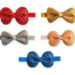 ANNACREATIONS Multi-Coloured Baby Girl Kids Hairband Headbands Elastic Hair Accessory Set 5 Pcs With Gift Box-Pink (5) - Fast Shipping to USA & Canada