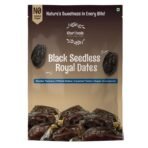 Khari Foods Premium Black Royal Seedless Dates 400g, Easy To Consume, High Fibre, Soft Dry Fruit Khajur/khajoor, Energy Feel Good Snacks, No Added Sugar - Fast Shipping to USA & Canada