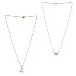 Brado Gold-Plated White AD Heart Pendant Combo (2) - Fast Shipping to USA & Canada