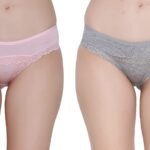 GLAMORAS Womens Girls Low Rise Cotton Lycra Lace Panty Free Size - Fast Shipping to USA & Canada