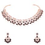 Brado Rose Gold Square Crystal AD Choker - Fast Shipping to USA & Canada