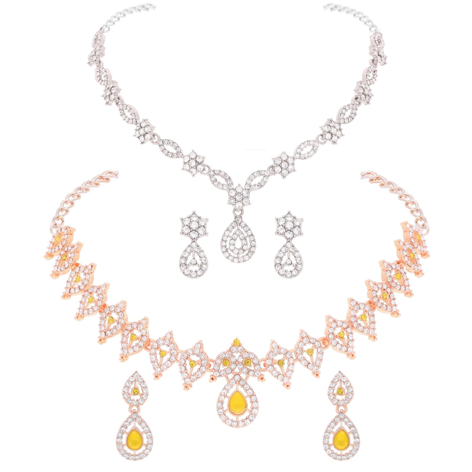 71kbEgQP2CL-1.jpg Brado Rose & Silver AD Choker (Yellow/Grey) - Fast Shipping to USA & Canada - Image 1