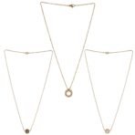 Brado Gold-Plated White & Black AD Pendant Combo (3) - Fast Shipping to USA & Canada