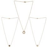 Brado Gold-Plated White & Black AD Pendant Combo (3) - Fast Shipping to USA & Canada