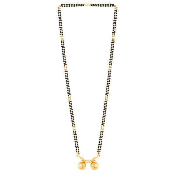 MEENAZ South Indian 2 Vati Gold Long Mangalsutra - Fast Shipping to USA & Canada