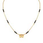 MEENAZ Traditional Temple Forming 1 g Gold Stylish Meenakari Maharashtrian Wati Tanmaniya Black Mangalsutra for Women - Fast Shipping to USA & Canada