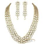 I Jewels Traditional Gold Plated Kundan Jewellery Set for Women IJ301W (White) - Fast Shipping to USA & Canada