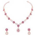Brado Rosegold AD Necklace & Earrings Set - Fast Shipping to USA & Canada