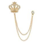 Panjatan Royal Crown Design Brooch For Men. - Fast Shipping to USA & Canada