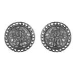 Shreyadzines Designer Oxidized Silver Stud Earrings for Women and Girls - Fast Shipping to USA & Canada
