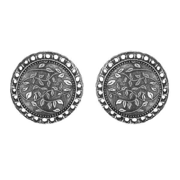 Shreyadzines Designer Oxidized Silver Stud Earrings for Women and Girls - Fast Shipping to USA & Canada