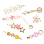 ANNACREATIONS 8 Pcs Premium Korean Stylish Hair Clips For Women And Girls, Multicolour - Fast Shipping to USA & Canada