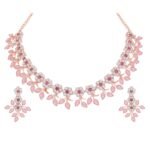 Brado Rose Gold AD Crystal Choker Necklace Set - Fast Shipping to USA & Canada