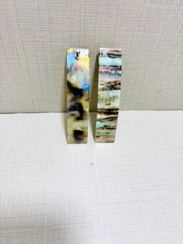 Marble Pattern Hair Clips, French Barrette Style, Watercolor Design, Set of 2 - Fast Shipping to USA & Canada