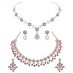 Brado Oxidised Silver Choker Necklace Set with Earrings & Maang Tikka - Fast Shipping to USA & Canada