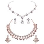 Brado Oxidised Silver Choker Necklace Set with Earrings & Maang Tikka - Fast Shipping to USA & Canada