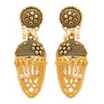 Shreyadzines Ethnic Traditional Bridal Jhumka Jhumki Faux Pearl Earrings for Women and Girls - Fast Shipping to USA & Canada