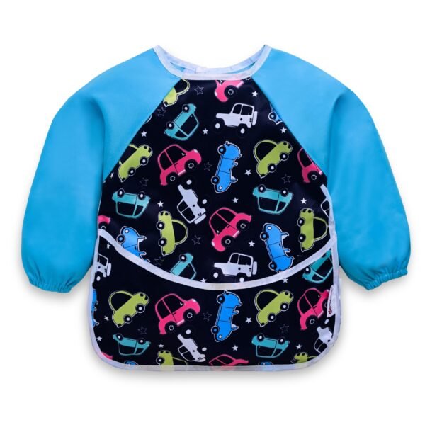 LuvLap Baby Long Sleeve Bib, Blue - Fast Shipping to USA & Canada