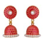 Shreyadzines Traditional Designer Gold Polish Meenawork Handmade Bridal All Occasion Jhumka Jhumki Earrings for Women and Girls - Fast Shipping to USA & Canada