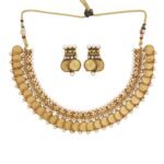 Shreyadzines Temple Jewelry Gold Plated Ginni Choker Necklace Jewelry Set for Women & Girls - Fast Shipping to USA & Canada