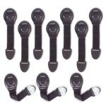 LuvLap Baby Safety Furniture Locks, Pack of 10, Brown - Fast Shipping to USA & Canada