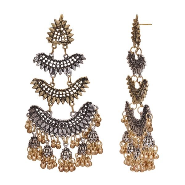 Shreyadzines Traditional Non-precious Metal Alloy Jhumki Earrings for Women & Girls, Silver - Fast Shipping to USA & Canada