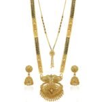 Brado Gold Plated Long Earring Mangalsutra Combo - Fast Shipping to USA & Canada