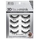Ardell 3D Faux Mink 859 False Eyelash for Women, Fun, Fresh & Light False Eyelashes, Beautiful, Irresistible & Long-Lasting Lashes, Softest, Deluxe Faux Mink Fibers (4 Pack) - Fast Shipping to USA & Canada