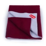 LuvLap Instadry Quick Dry Sheet Maroon, Large 100x140cm - Fast Shipping to USA & Canada