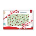 LuvLap Newborn Baby Gift Set of 5, Sea Green Fruits Print - Fast Shipping to USA & Canada