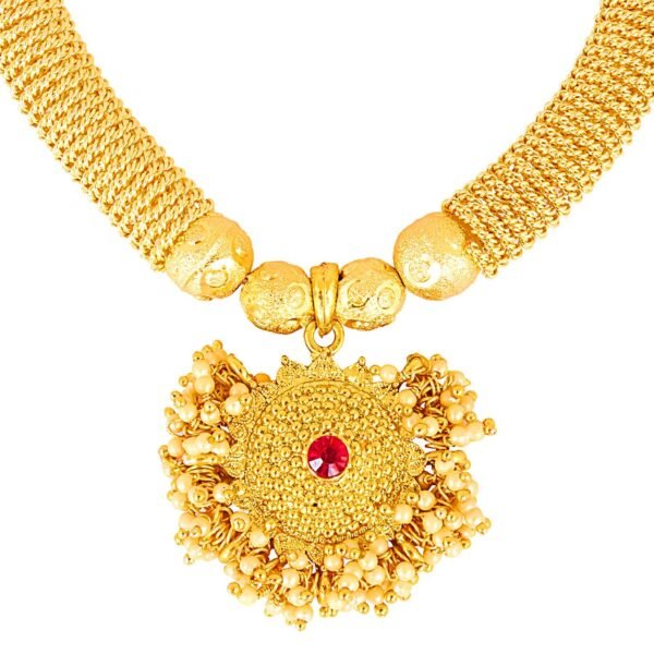 Shining Jewel - By Shivansh Women's 24K Gold Plated Traditional Thushi Pipe Necklace (SJ_2349) - Fast Shipping to USA & Canada