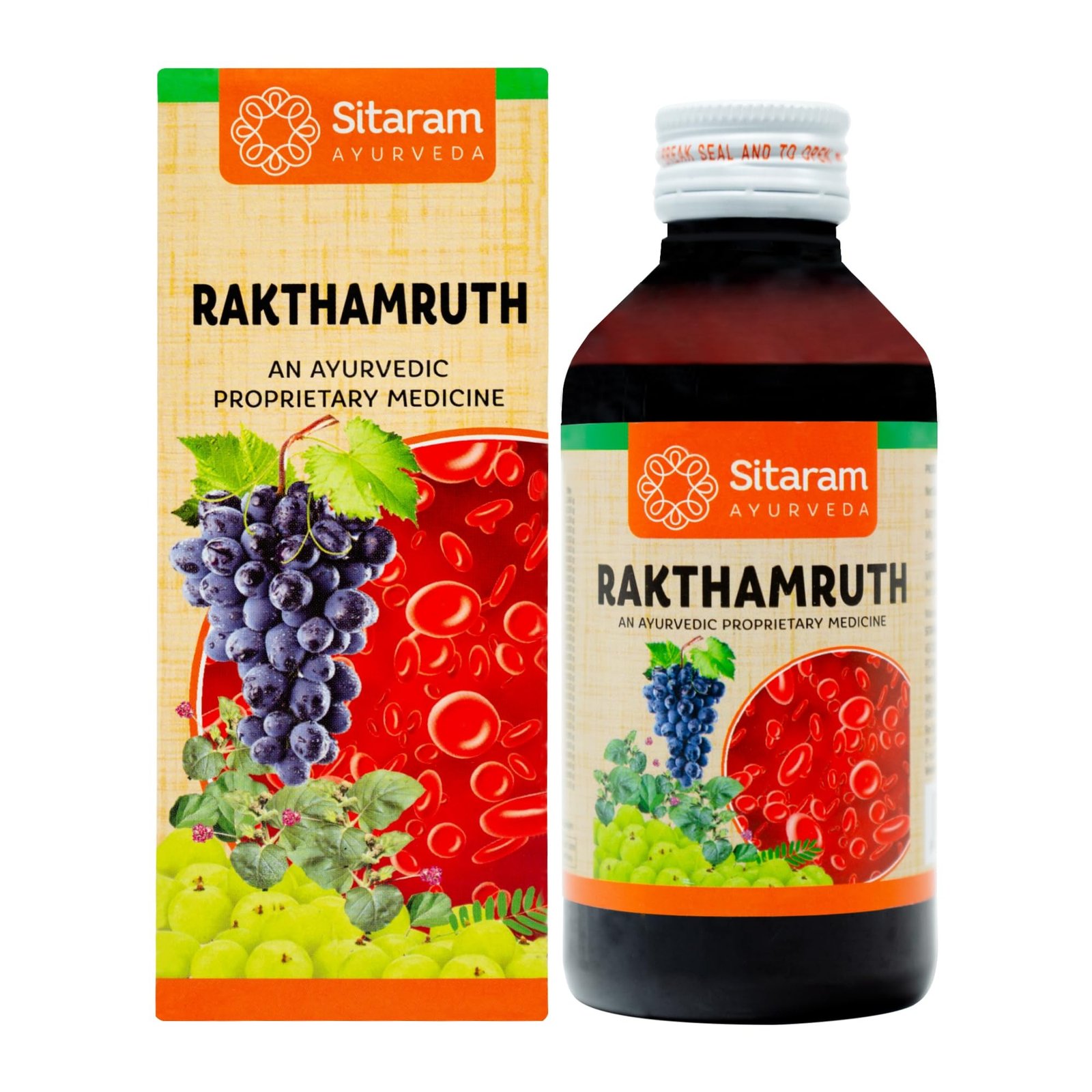 81uEBsjtWIL-1.jpg Sitaram Rakthamruth 200ml, Herbal Ayurvedic Preparation - Improves Digestion and Streamlines Metabolism. - Fast Shipping to USA & Canada - Image 1