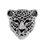 Panjatan Fearless Jaguar Stone Studded Brooch For Men and Women - Fast Shipping to USA & Canada
