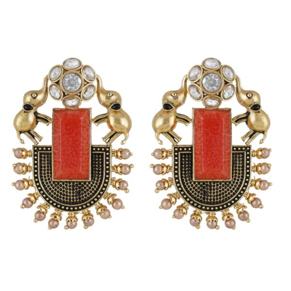 Shreyadzines Traditional Silver Gold Oxidised Large Studs German Silver Jhumka Combo Chand Baliyan Earrings Set for Women - Fast Shipping to USA & Canada