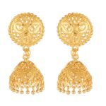 Shreyadzines Traditional Temple Jewellery 18k One Gram Gold Ethnic South Indian Meenakari Peacock Jhumkas Jhumki Earrings Set For Women Girls Latest - Fast Shipping to USA & Canada