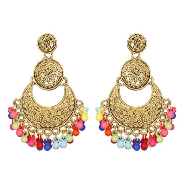 Designer Afghani Bohemian Tribal Oxidized Dangle Earrings for Women and Girls by Shreyadzines - Fast Shipping to USA & Canada