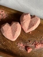 The Shower Box Organic STRAWBERRY Bath Bombs Purely Handmade for Women Girl Kids Rose (Pack of 2, 35-45 Gram Each) - Fast Shipping to USA & Canada