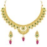 Peora Traditional Gold Plated Choker Necklace Jewellery Set For Women - Fast Shipping to USA & Canada