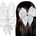 ANNA CREATIONS Fashion Hair Bows for Women Bows for hair Silk Satin Hair Ribbons Bow Hairclip for Women Cute Hair Clip for Girls Large Vintage Hair Hair Accessories Big Ribbon Bow Clip (6 Pcs) - Fast Shipping to USA & Canada