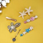 ANNACREATIONS 6 Piece Korean Style Pearl Star Metal Hair clips, Plastic Pearl Barrettes Hairpin for Women & Girls(Blue) - Fast Shipping to USA & Canada